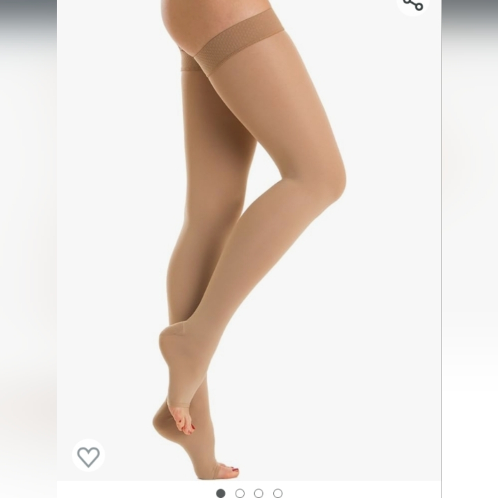 Women's thigh highs,compression,brand- Relaxsan,20-30mmHg, sz 5XL open toe, New